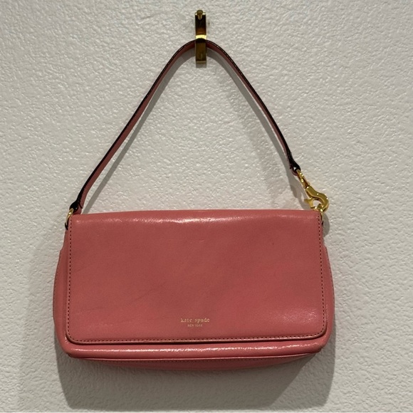 Kate Spade Pink Leather Pochette Wristlet Bag Susanna Spring Easter - Picture 6 of 16